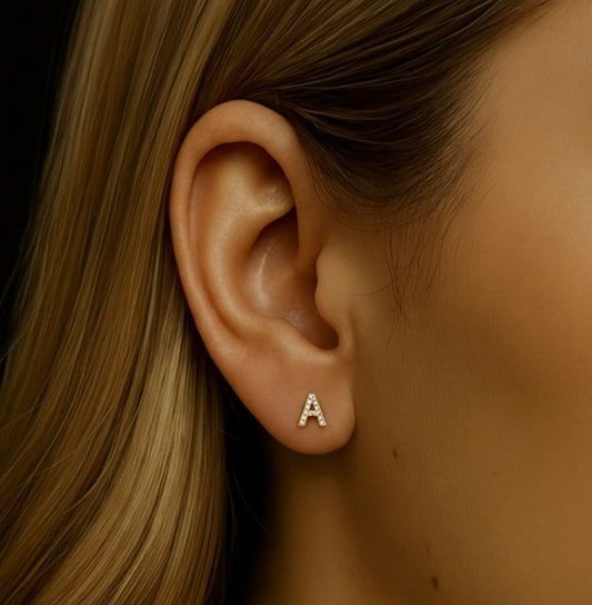 MINI LETTER EARRINGS