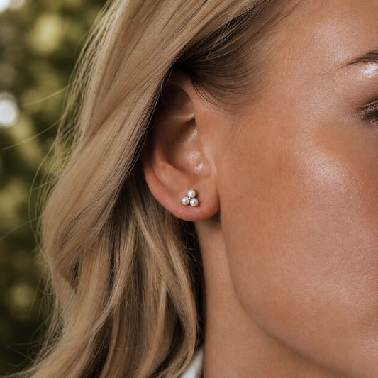 MINI PEARL STUDS EARRINGS Gold