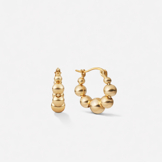 BUBBLE HOOPS EARRINGS Gold
