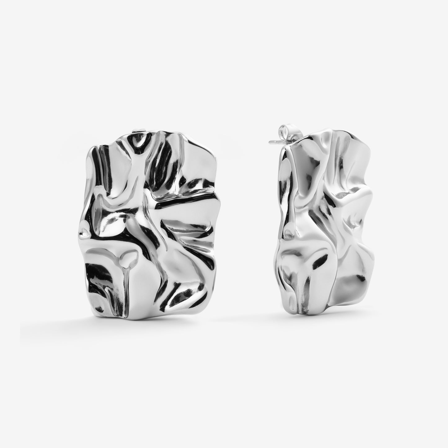 WAVY EARRINGS Silver