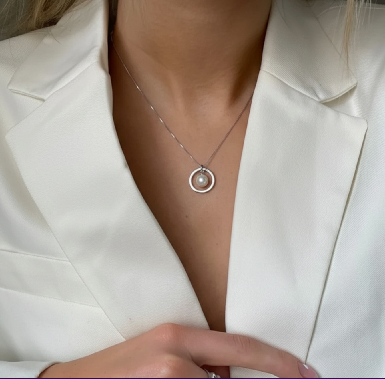 PEARL DROP NECKLACE Silver