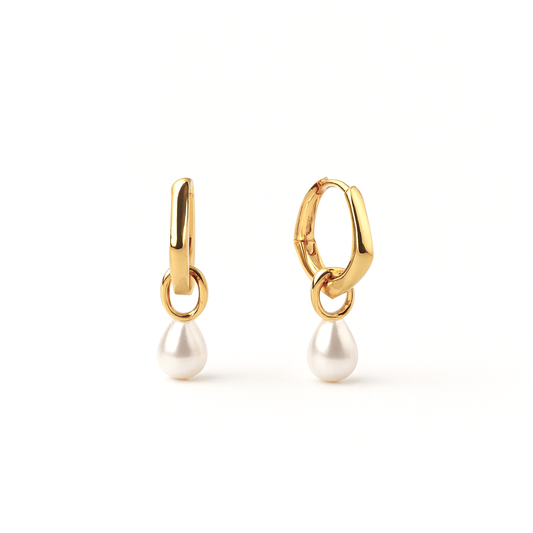DEWDROP PEARL EARRINGS Gold