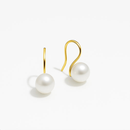 PEARL HOOK EARRINGS Gold