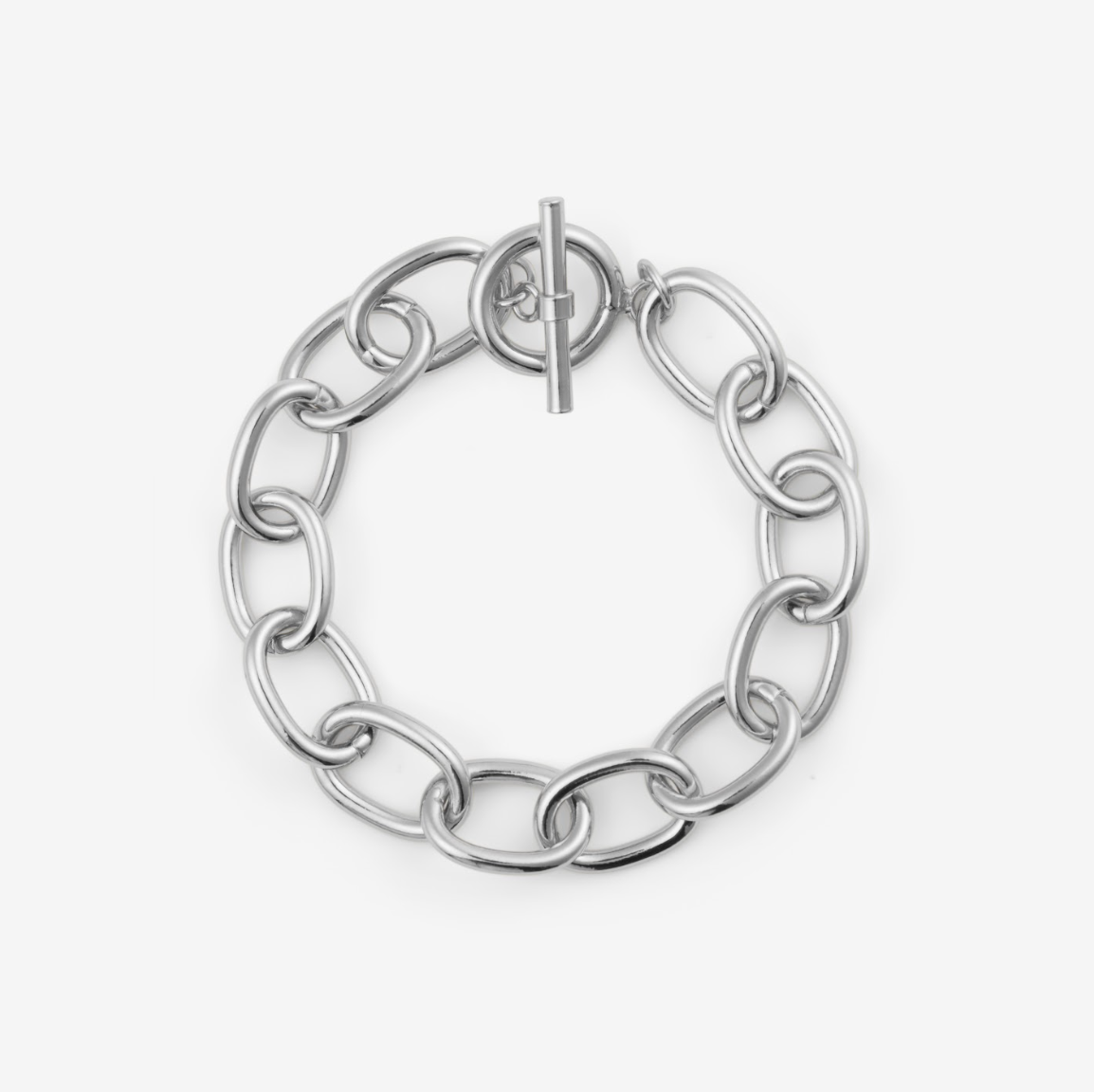 OVAL LINK BRACELET Silver