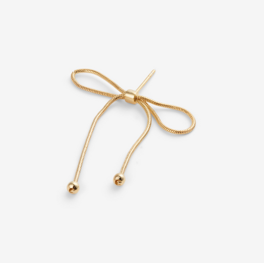 THIN BOW EARRINGS Gold