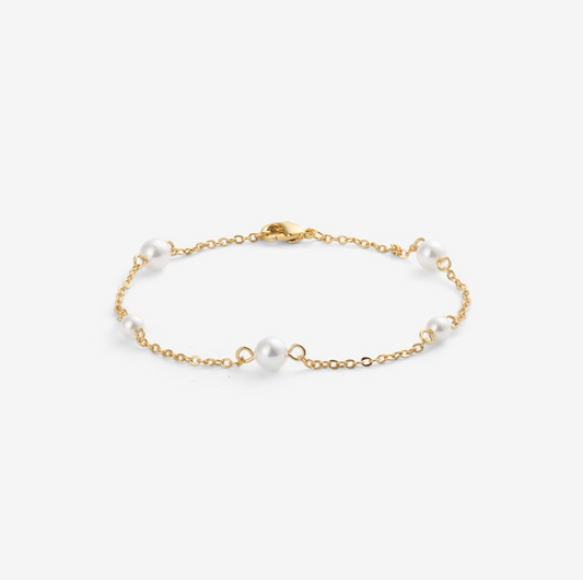 MINI PEARL CHAIN BRACELET Gold