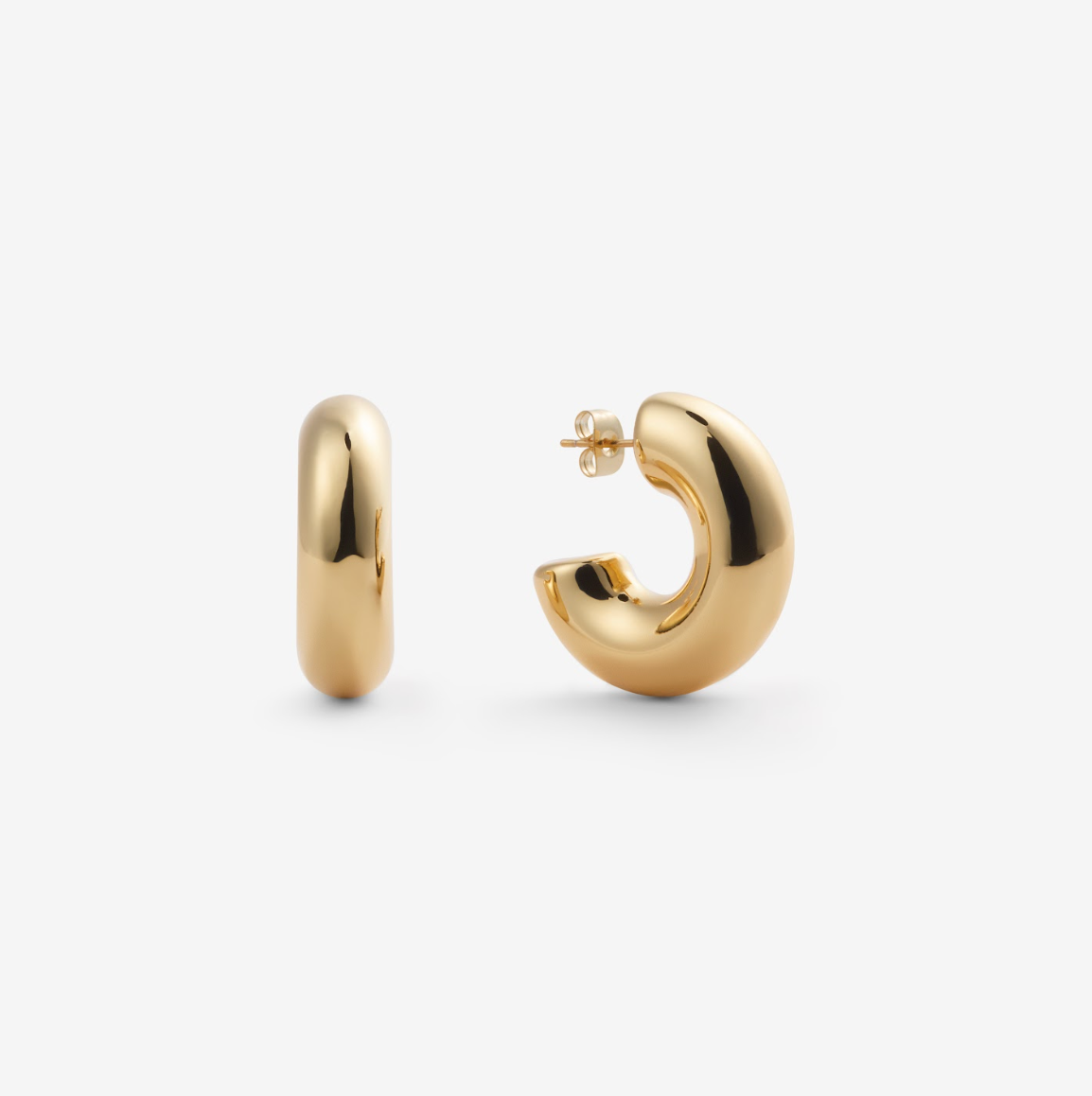 HALF BOLD HOOPS Gold