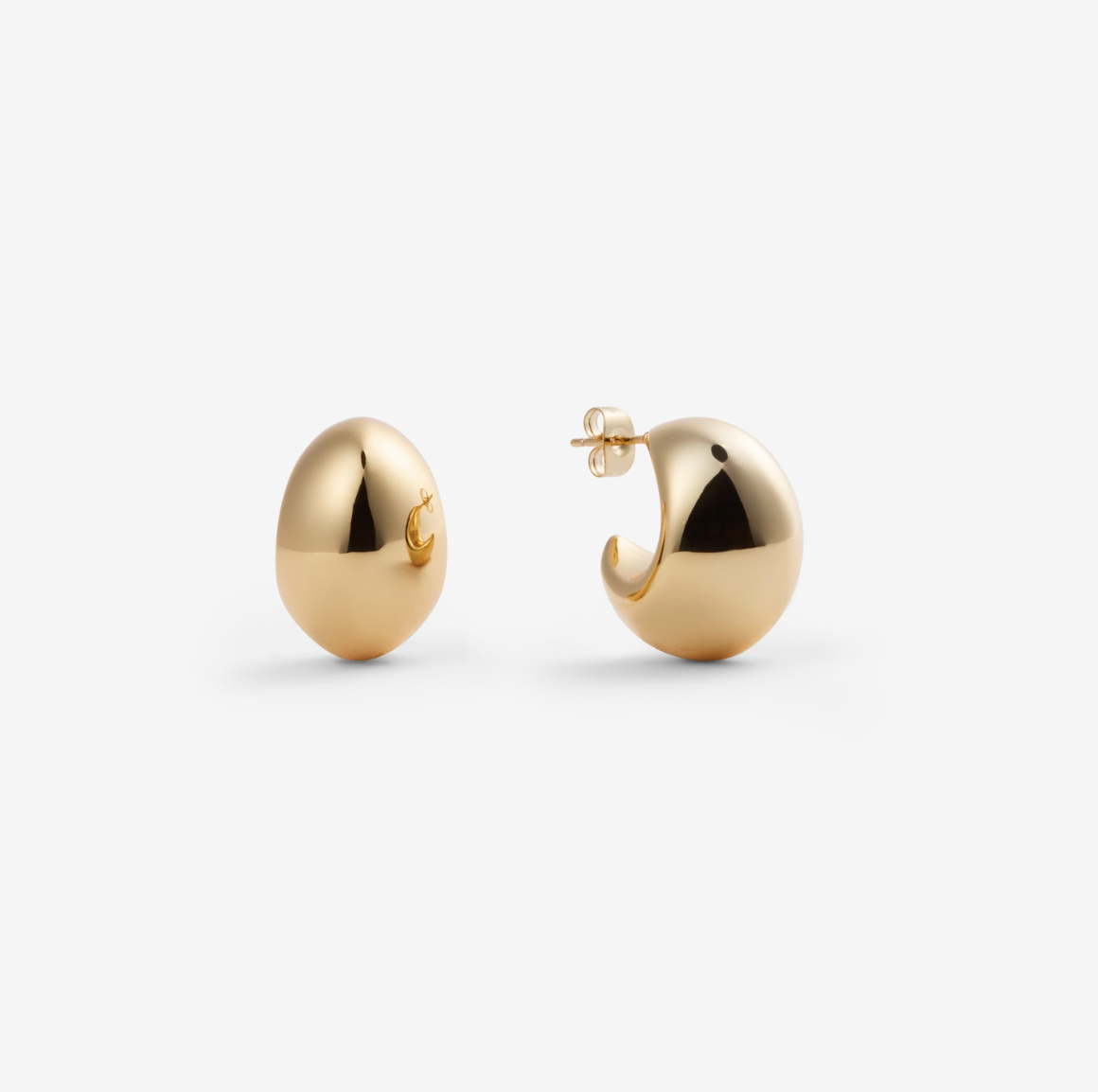 CHUNKY MOON EARRINGS Gold