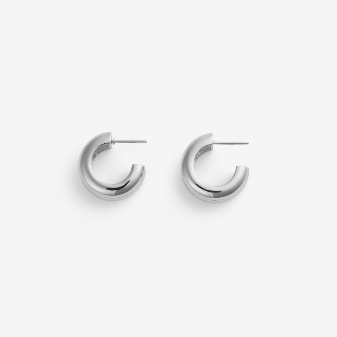 DOUBLE  HOOPS EARRINGS Silver