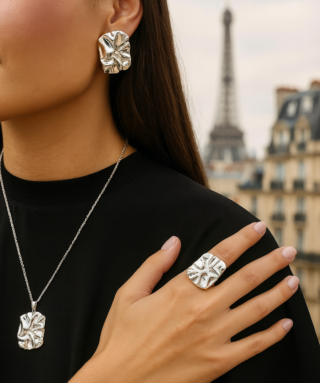 WAVY EARRINGS Silver