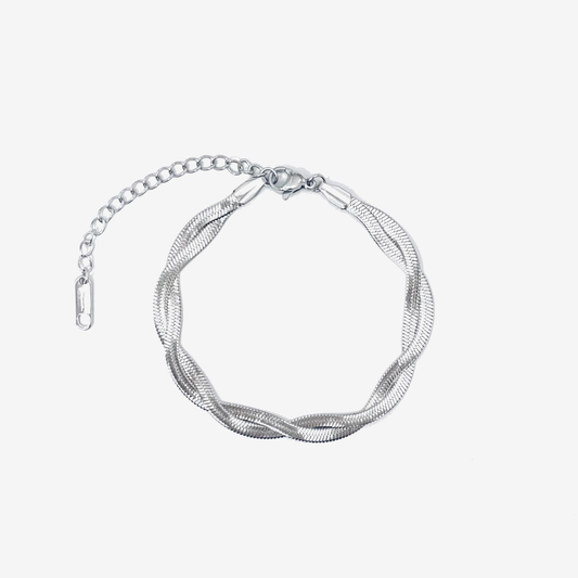 WOVEN SNAKE BRACELET Silver