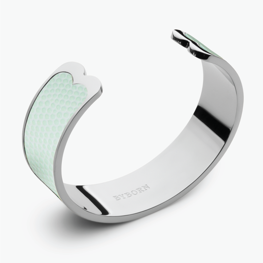 BIG BANGLE BRACELET Soft Turquoise Silver