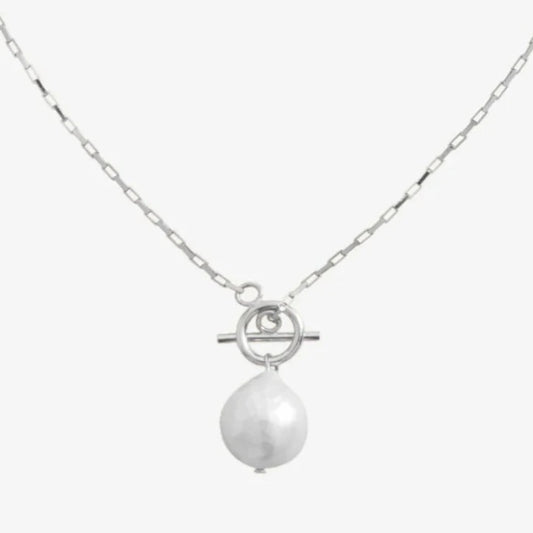 BOLD PEARL NECKLACE Silver