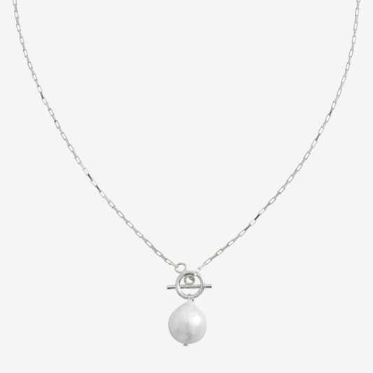 BOLD PEARL NECKLACE Silver