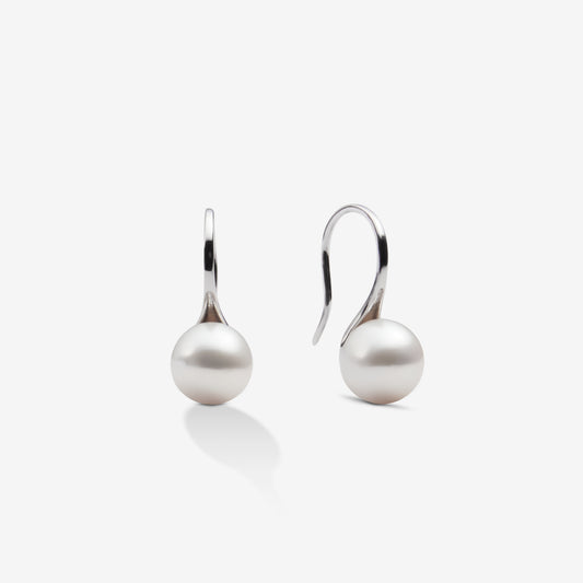 PEARL HOOK EARRINGS Silver