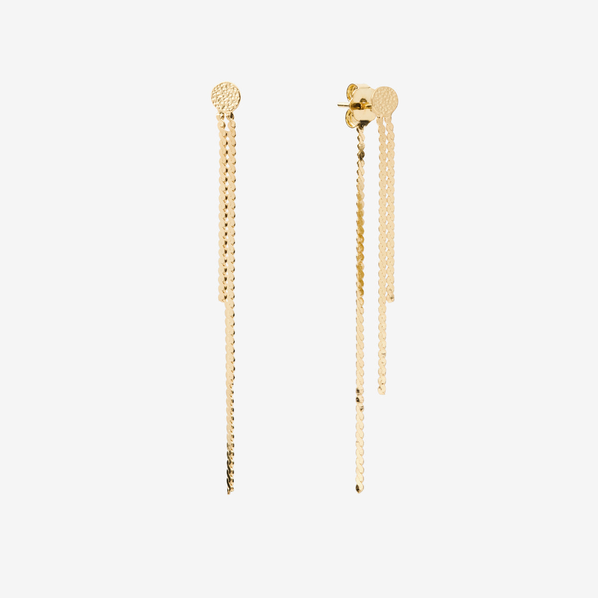 FRONT BACK DANGLE EARRINGS Gold