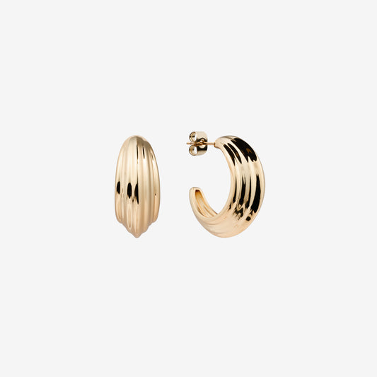 BOLD HOOPS EARRINGS Gold