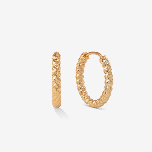TEXTURED HOOPS Gold