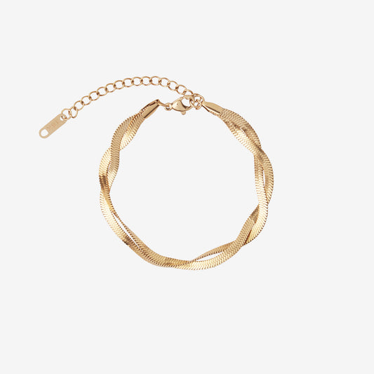 WOVEN SNAKE BRACELET Gold