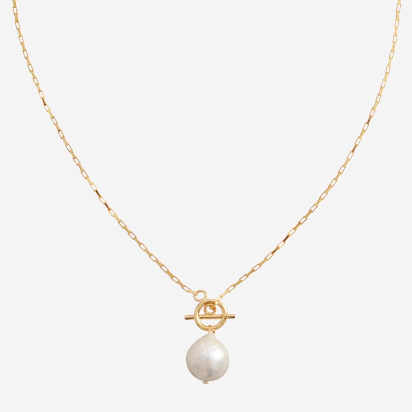 BOLD PEARL NECKLACE Gold